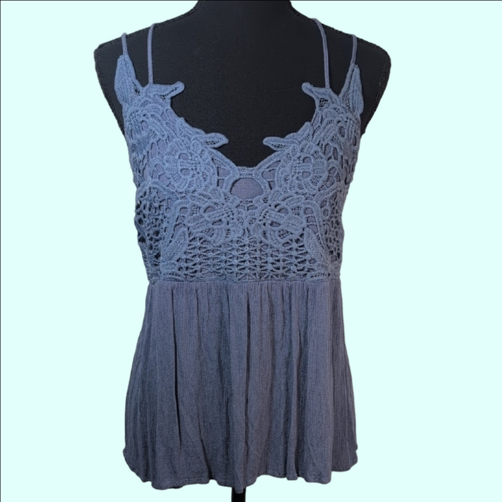 Blakely Elegant Lace Blue Women's Top